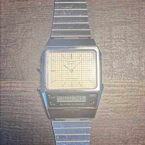 Casio Silver Metal Watch